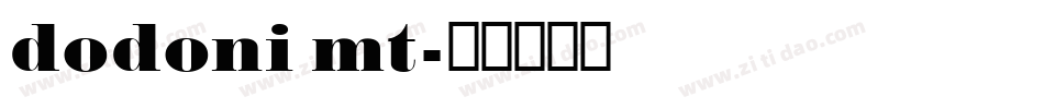 dodoni mt字体转换